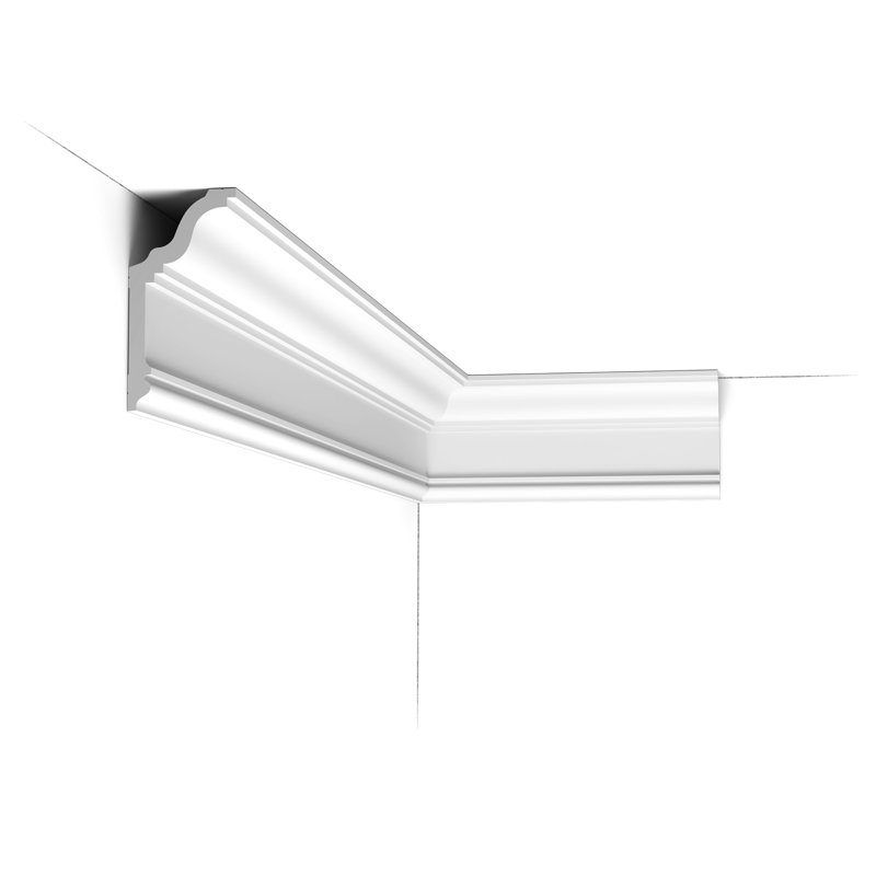 Polystyrène, blanc apprêté H 4 3/4 po x l 78 po x P 2 3/8 po, Paquet de 1