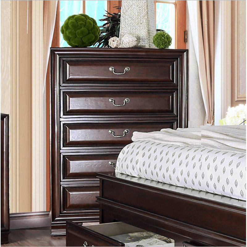 Commode style transitionnel 1 pièce, Brun / cerisier