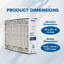 Filtre purificateur d'air MERV 8 16 x 25 x 5 pouces Trion 255649-105-53891044