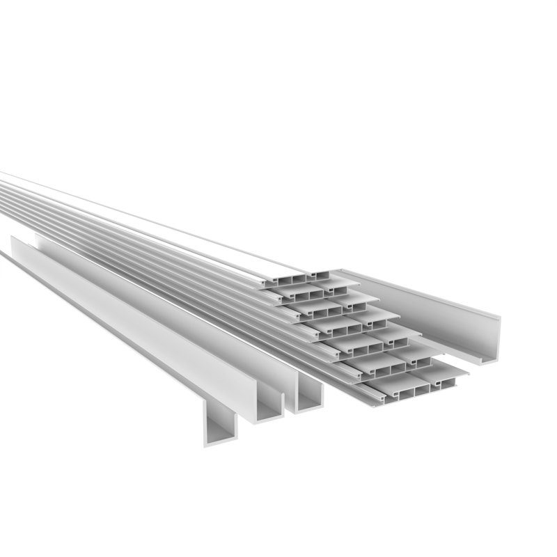 4 ft. H x 8 ft. W PVC SlatWall Panel Kit in White (7-Pack), White