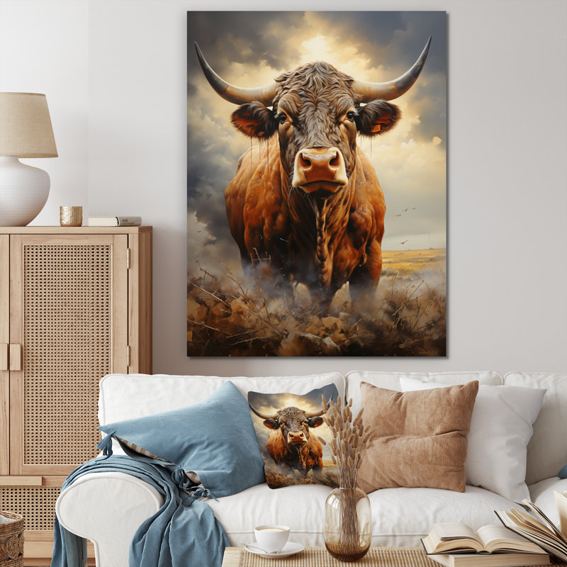 Cow Noble Guardians - Animals Canvas Art Print, H 32 po x l 16 po x P 1 po, Toile tendue