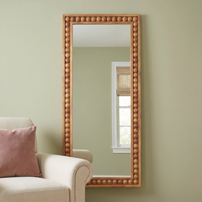 Solid Wood Rectangle Floor Mirror