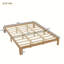 Cadre de lit plateforme grand en bois - Cadre de lit grand en bois massif de 12 pouces avec support de lattes, aucun sommier requis, assemblage facile - pin rustique