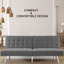 Canapé-lit futon de 68 po avec pieds en métal Blathnat-527529633
