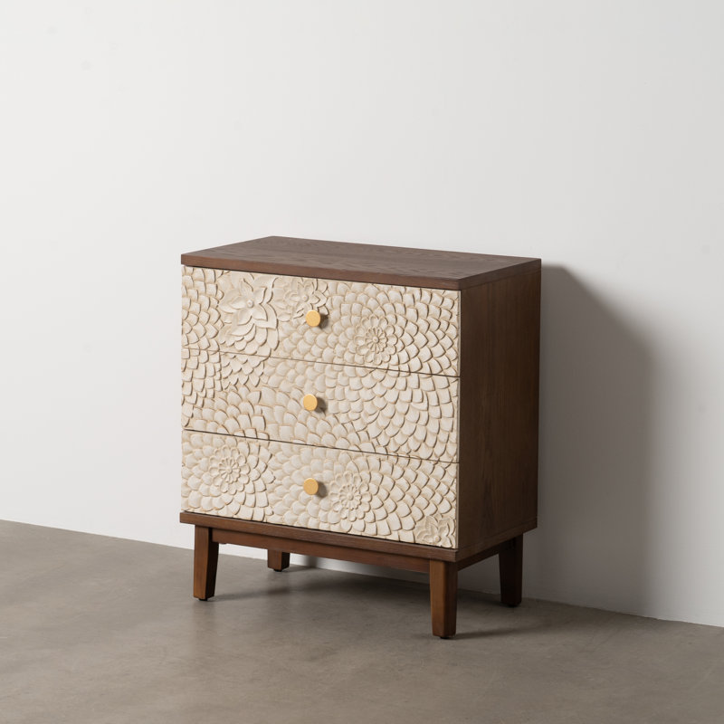 Stephenville 64cm W Solid Wood Bedside Table
