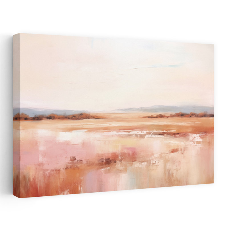 «Tranquil Horizon», art contemporain contemporain, paysage de rêve, H 16 po x l 24 po
