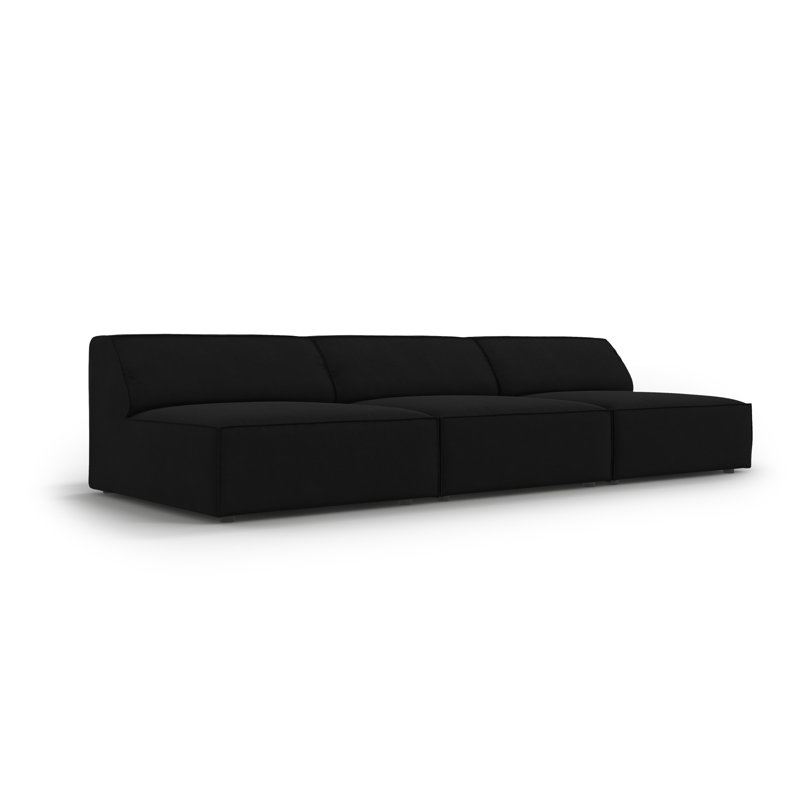 Irton 3 Seater Sofa, Black, Velvet
