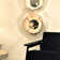 Orbit Wood Plug-in Flush Mounted Sconce