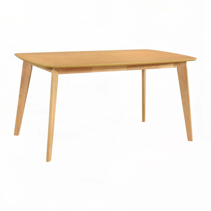 Table de salle à manger en bois avec 4 pieds, Chêne