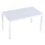 Table moderne blanche Arona de 55 pouces et fauteuils en polypropylène empilables 4 pièces pour l'intérieur et l'extérieur, pieds en métal thermolaqués résistants aux intempéries, conception de chaise ergonomique, plateau de table de haute qualité, structure,-121264389