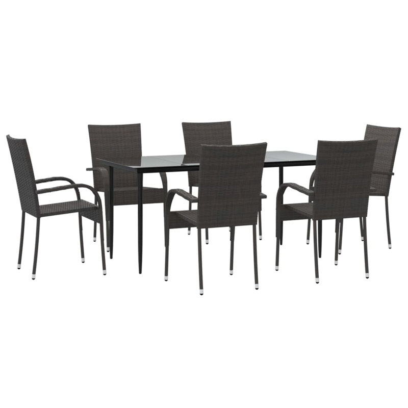 Firger Rectangular 6 - Person 63" Long Dining Set, Brown