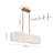 5 - Light Linear Oval Glass Flower Island Chandelier-1095778636