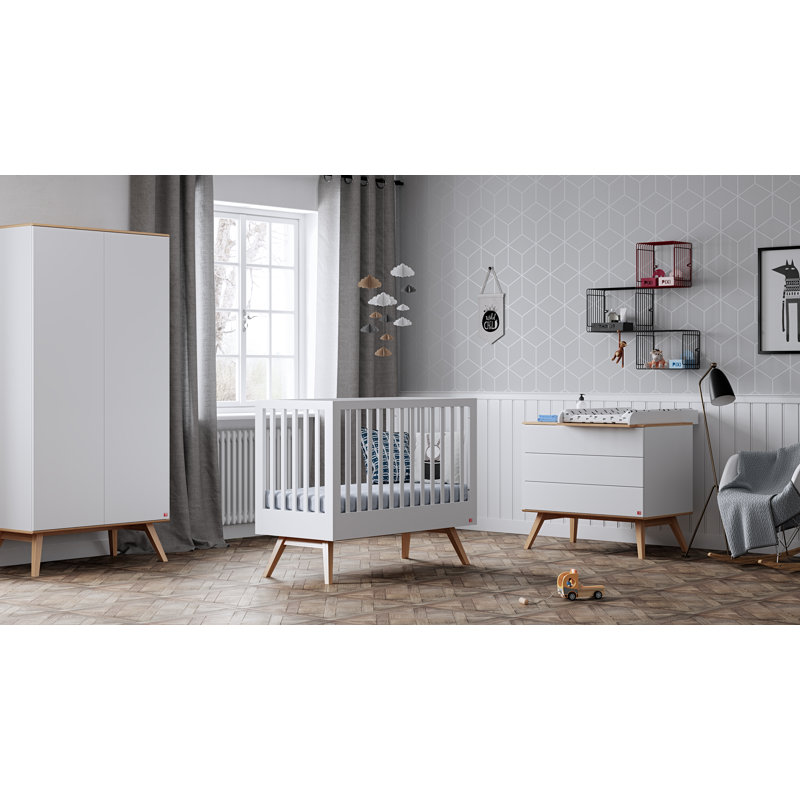 Horta 2 Cot Bed, White, 60 x 120 cm