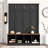 Versatile Hall Tree With 4 Hanging Hooks, Brown Wood Grain Bench With Multiple Storage Space, Entryway Cabinet With Open Compartments For Living Room, Hallway-869694537