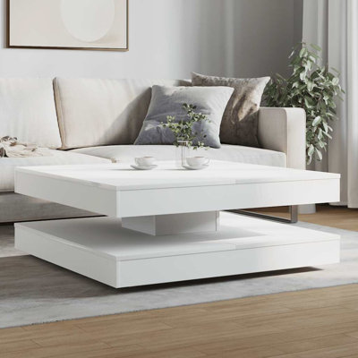 Coffee Table 360-Degree Rotatable 90X90x34.5 Cm