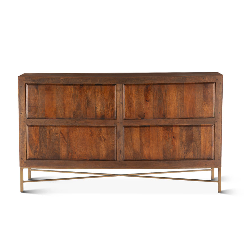 Manhattan Retro Mid Century Acacia Wood Dresser