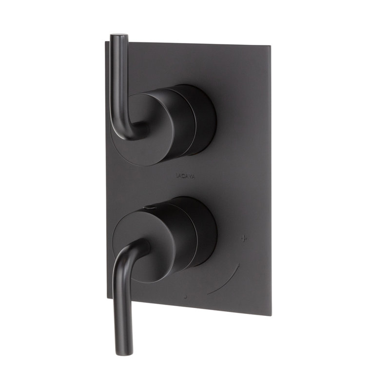Matte Black Cigno Progressive Pressure Balancing Mixer With Volume Control