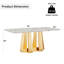 Table de salle à manger rectangulaire 70 "pour 6 à 8 personnes avec base en acier inoxydable 70"-1331054991-1331054988