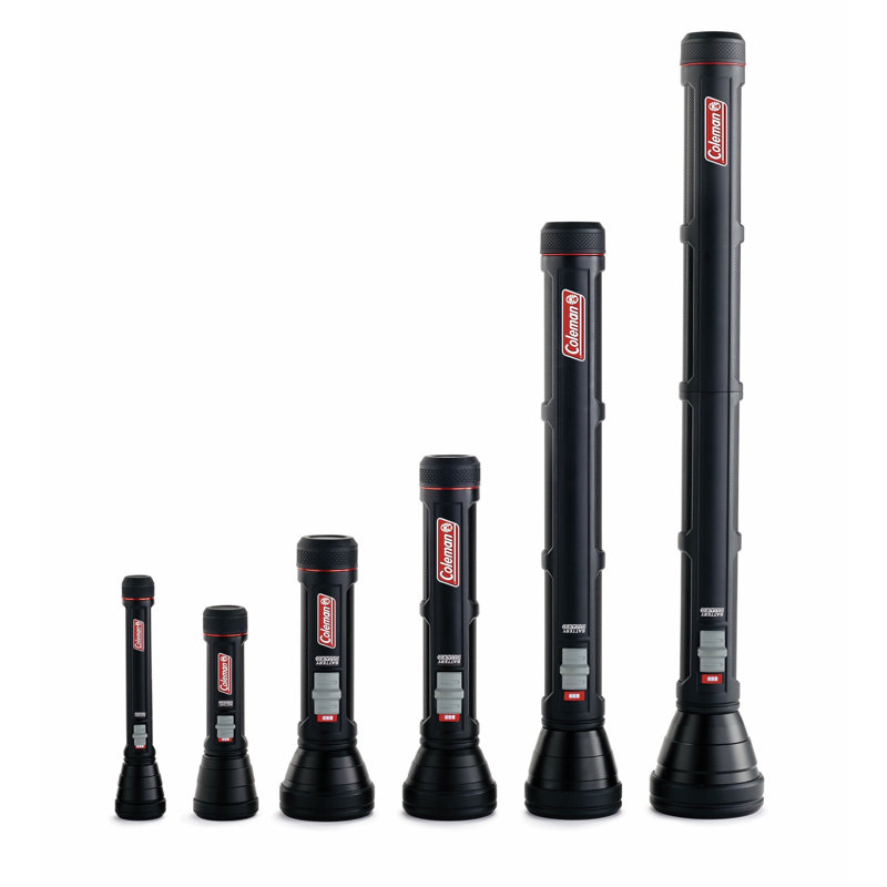 Battery Powered Integrated LED Flashlight, 8.375" H x 4.25" W x 4.25" D