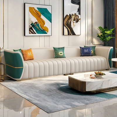Canapé droit moderne et luxueux