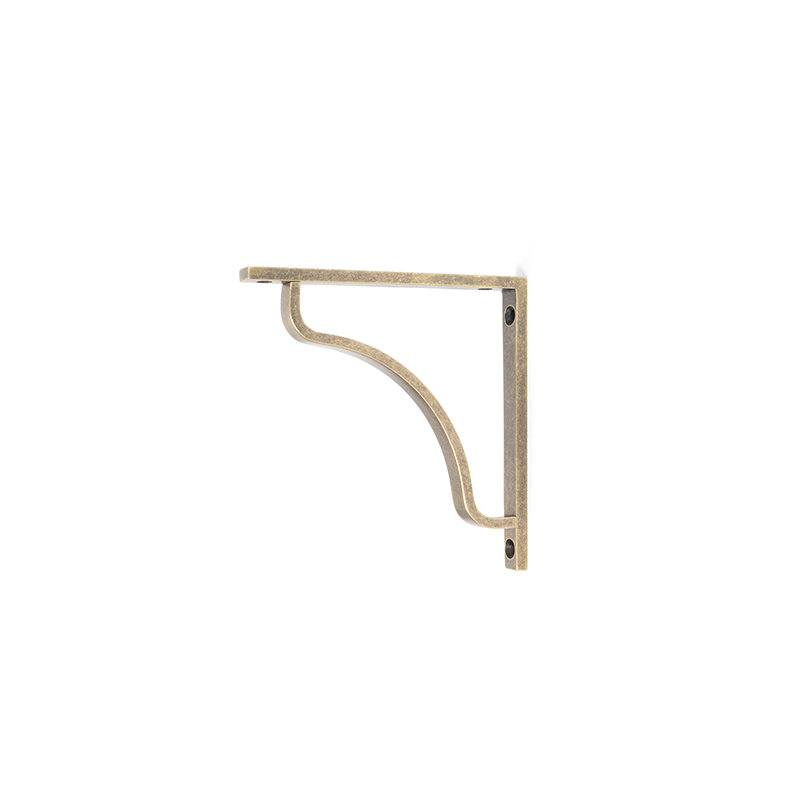 Abingdon Shelf Bracket, Polished Brass, 15cm H x 5.9cm W x 1.5cm D