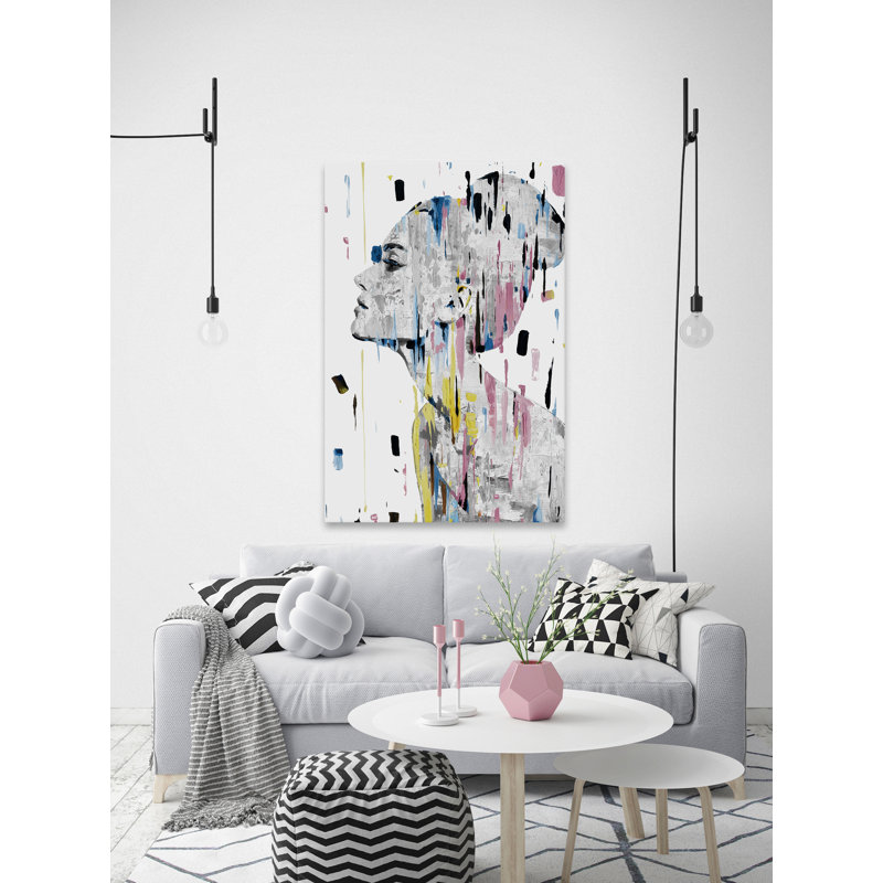 Side View Portrait by Parvez Taj - Wrapped Canvas Painting, 152 cm H x 101 cm W