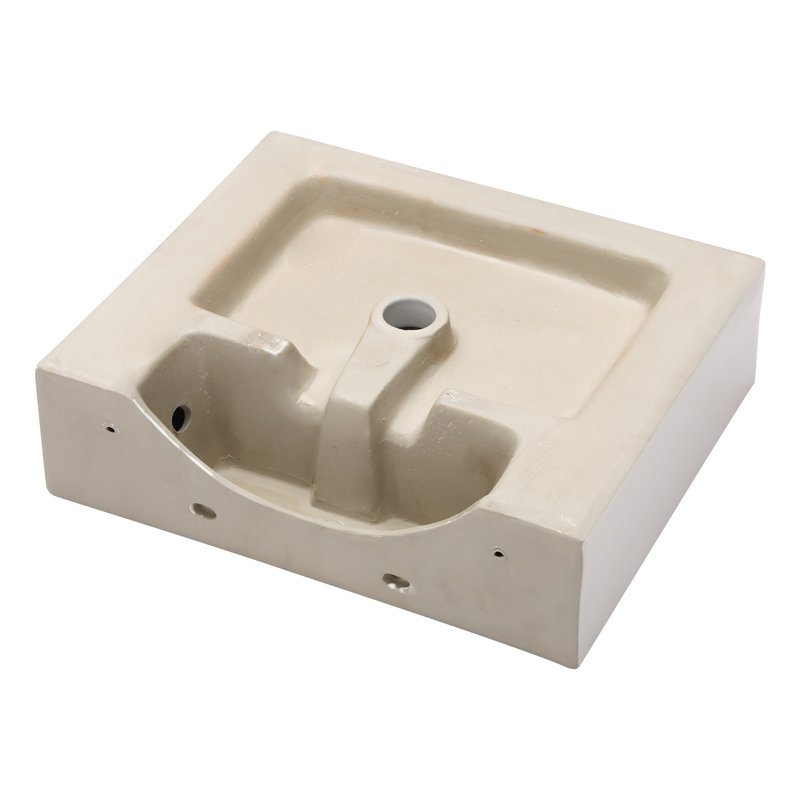 Beslend 20.8"W x 18''D Ceramic Rectangular Bathroom Sink with Overflow