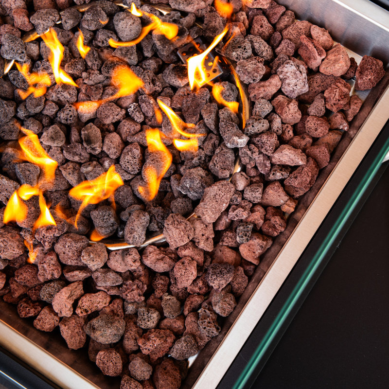 Ashton Propane Fire Pit Bundle 50” Outdoor Firepit 50,000 BTU Firepits for Outside with Windscreen, Tank Cover, Rain Cover, Converter Kit, Lava Rocks, Lid CSA Certified