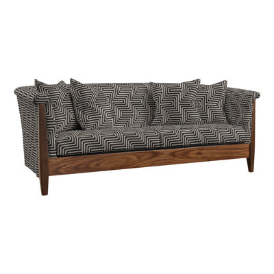 Canapé à accoudoirs roulés avec coussins réversibles de 84 po Walnut Grove