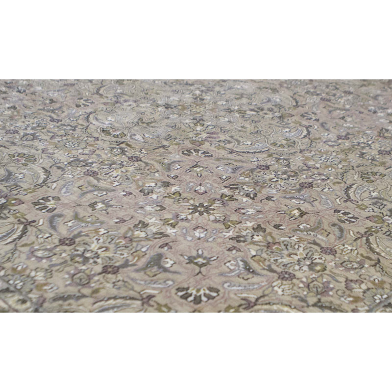 Tapis chameau et crème noué à la main de haute qualité