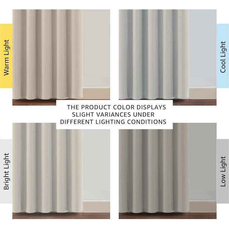 Blackout Curtain Pair, Pumice Stone