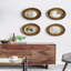 Miroir mural rond 16 po avec cadre en métal doré, miroir d'appoint Mid-Century