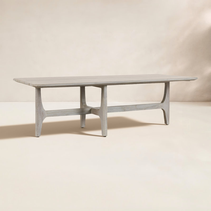 Dawn 55" Outdoor Coffee Table, Gray Matte