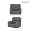Très grand fauteuil inclinable électrique en similicuir de 48,5 po avec repose-tête réglable-997284780