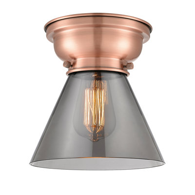 Aditi Cone 1 Light 8" Flush Mount