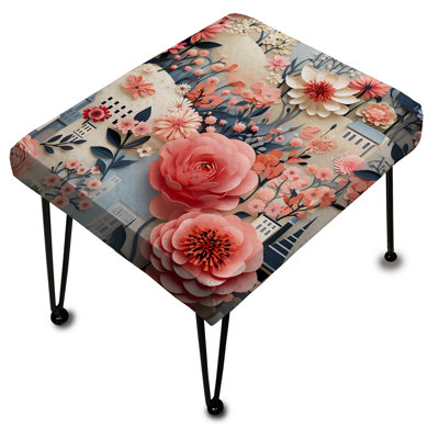 Bouquet rose Oasis Floral City Dreams - Repose-pieds rectangulaire floral