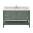 Magnolia 55" Single Bathroom Vanity in Vintage Green, with 1.5 Italian Carrara Marble Top, Oval Sink-1088162257-1082820512