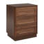 Commode 3 tiroirs en noyer foncé de 21,65 po avec rangement pour chambre à coucher et salon