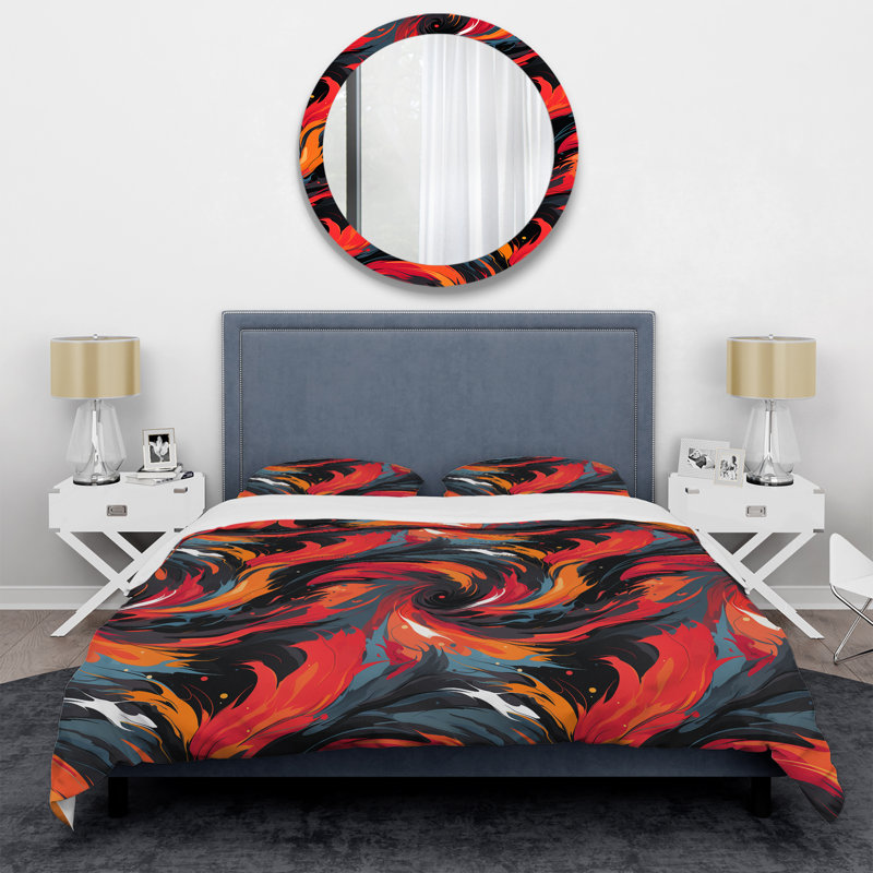 Ensemble de housse de couette Popart Bold Brush Frenzy, Housse de couette simple + 1 taie décorative stan