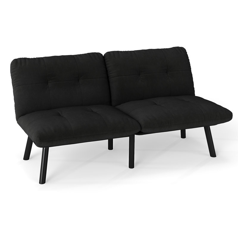Convertible Folding Modern sofa Bed, Black