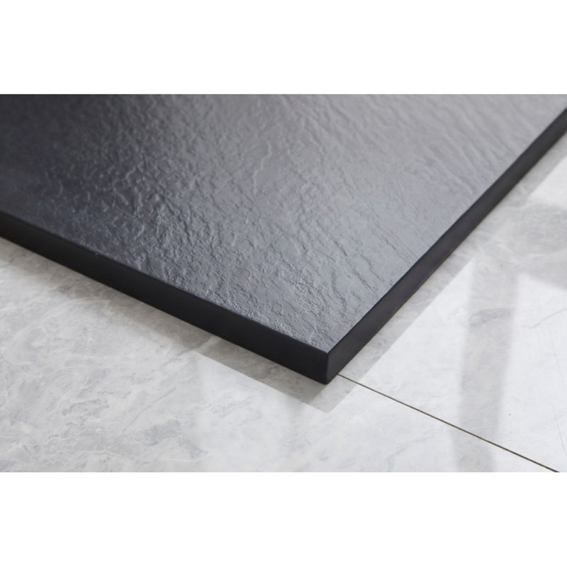 Base de douche en composite renforcé, Noir mat, 36 po x 36 po
