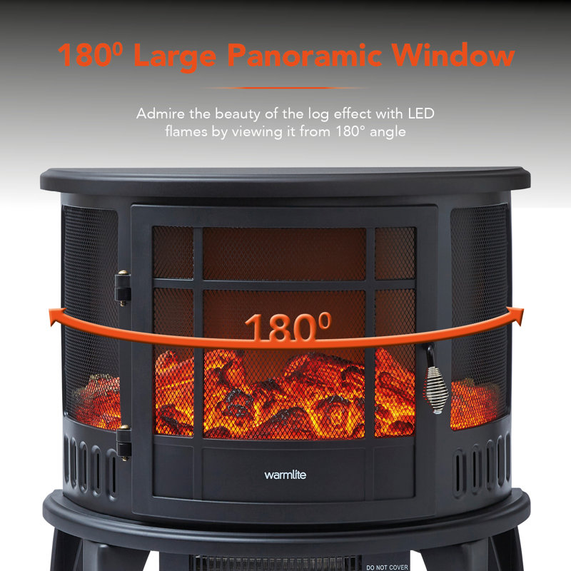 Warmlite Bath Log Effect Fire with Adjustable Temperature and Flame Controls, 1800W