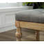 Banc de salle à manger capitonné en bois massif Habit, gris