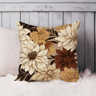 Holiday Autumn Fall Flowers IX Thanksgiving Season Pillow Cover