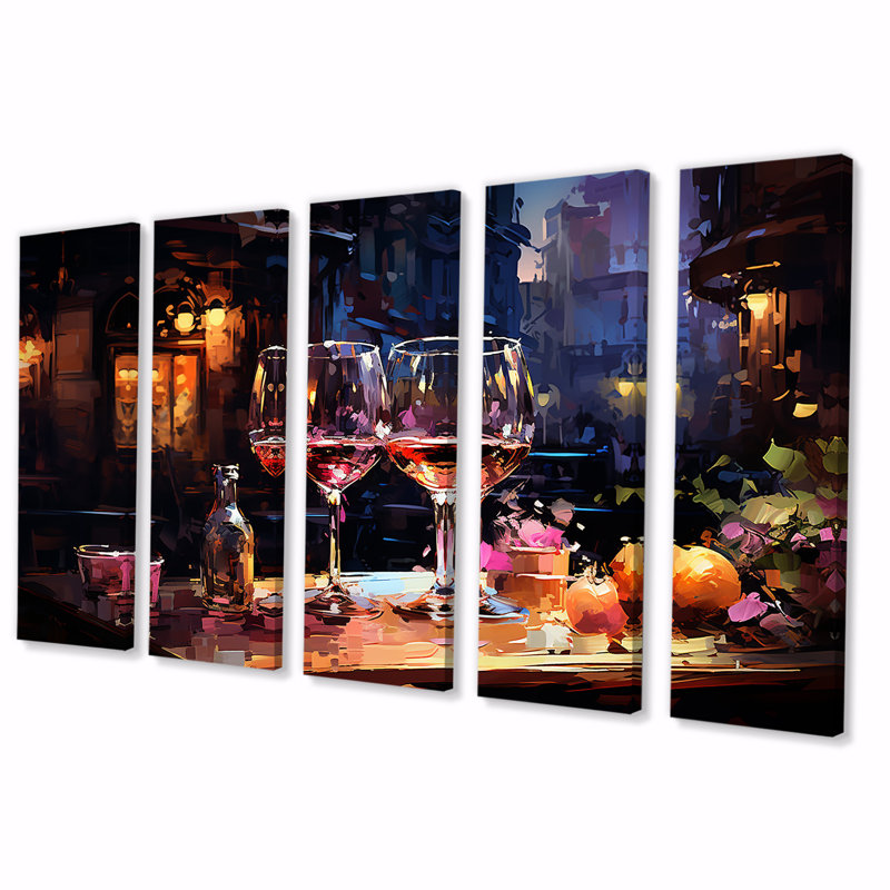 5 pièces d'art mural sur toile Curve Elegant, H 28 po x l 60 po