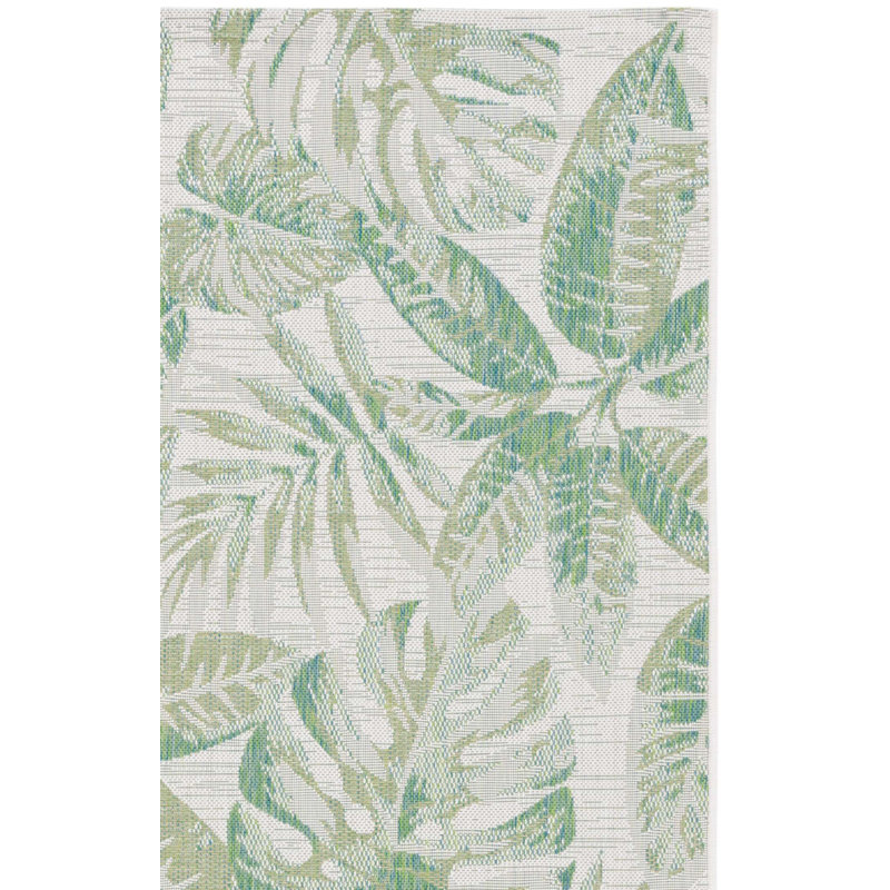 Tapis d'intérieur / extérieur à motif floral Courtyard Performance, Rectangle 4 pi x 5 pi 7 po