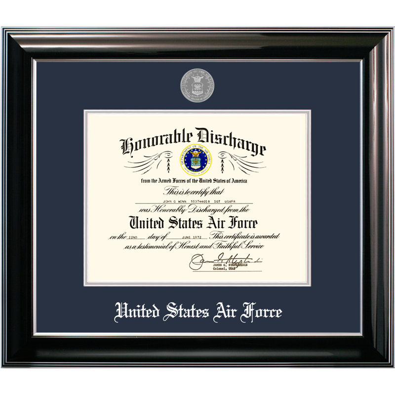 Patriots Frames Picture Frame, Black/Dark blue, 10" x 8"