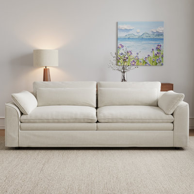Chenille Slipcover with Zipper, Machine Washable Stain Resistant Slipcover for Square Arm Sofa