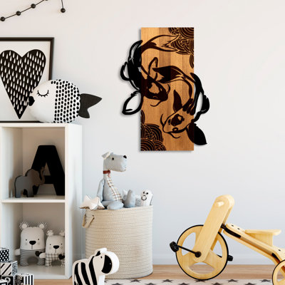 Accessoire mural décoratif en bois