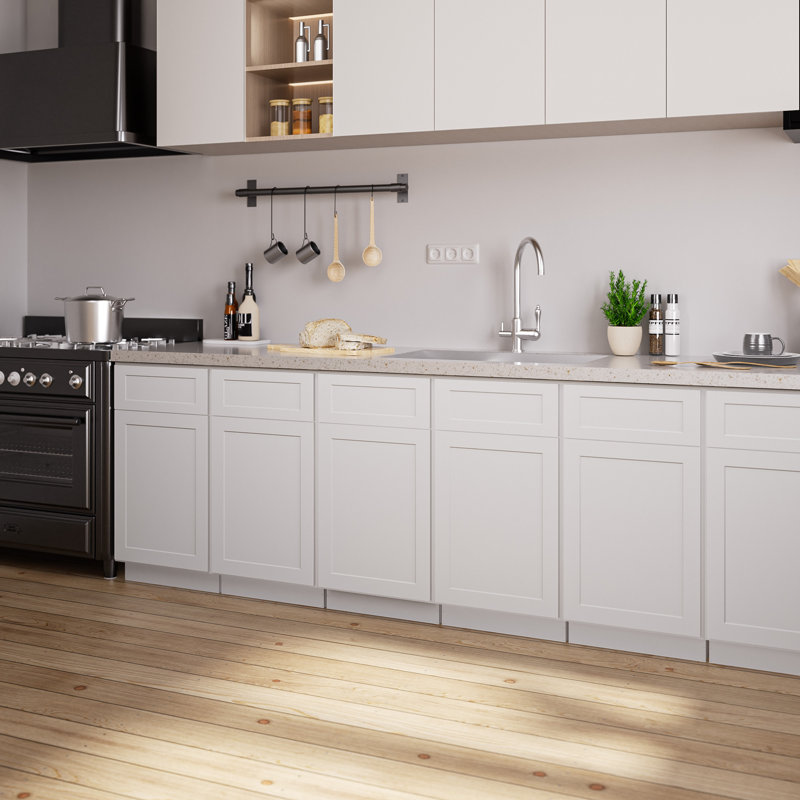 Modern Single Door Kitchen Base Cabinet With Top Drawer (Available In 12", 15", & 18" Widths), 18"